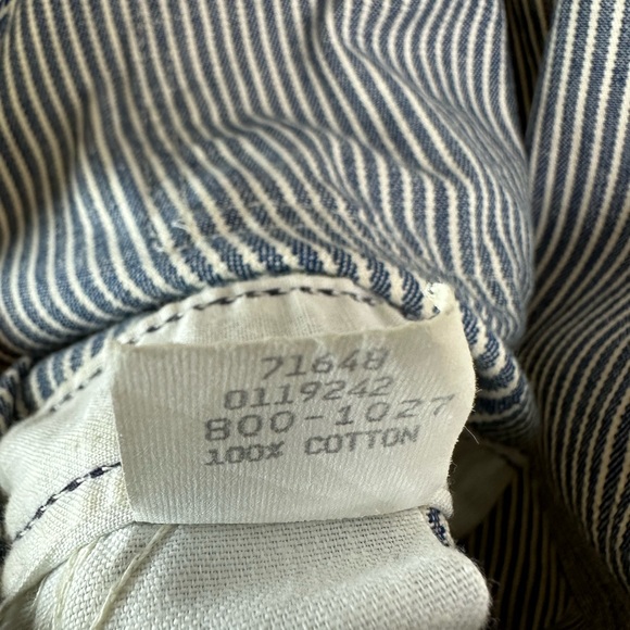 Vintage Union Made Sanforized Osh Kosh Vestbak Hickory Stripe Railroad Overalls - Picture 8 of 11